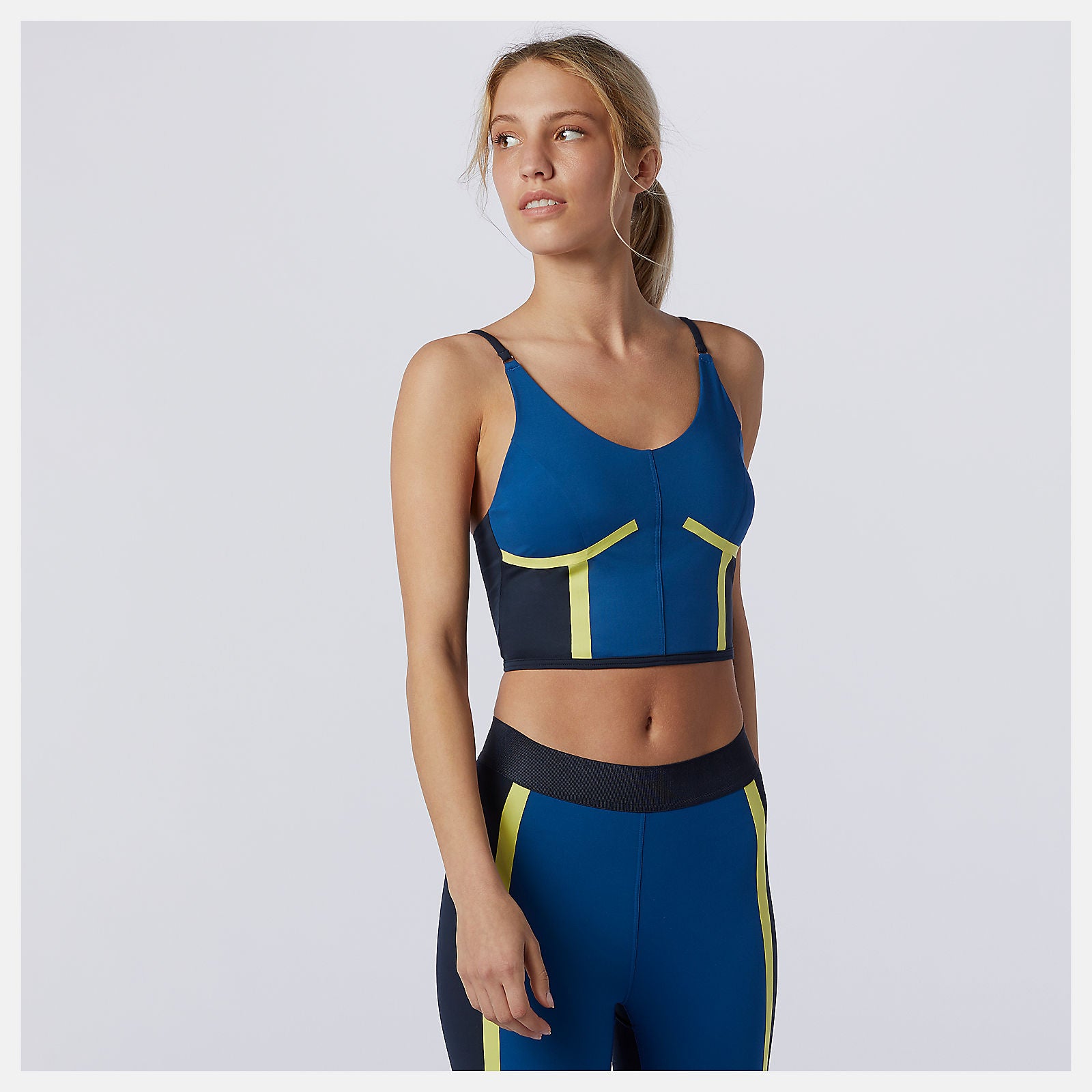 Determination NBSleek Crop Top | New Balance Clothing Captain Blue - Women