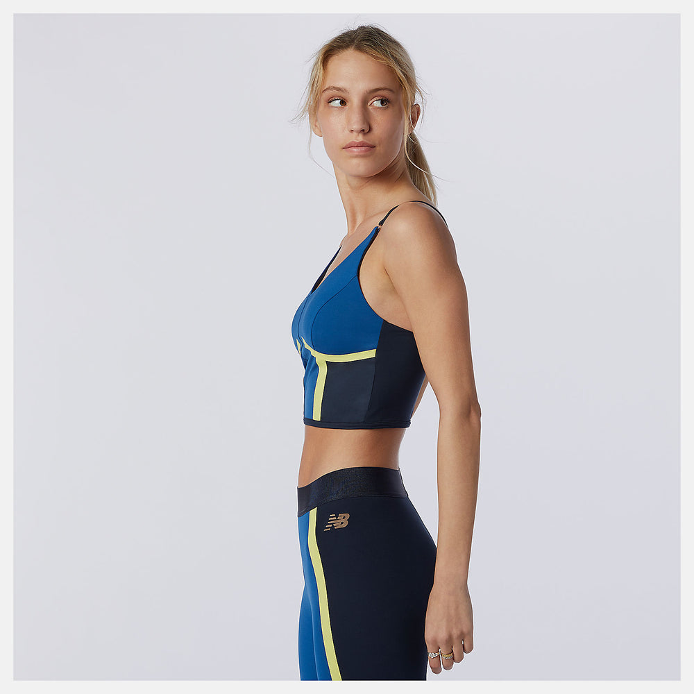 Determination NBSleek Crop Top | New Balance Clothing Captain Blue - Women