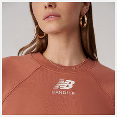 Bandier Fleece Crew | New Balance Clothing Terra Cotta - Women