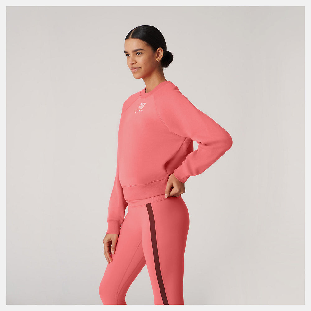 Bandier Fleece Crew | New Balance Clothing Watermelon - Women