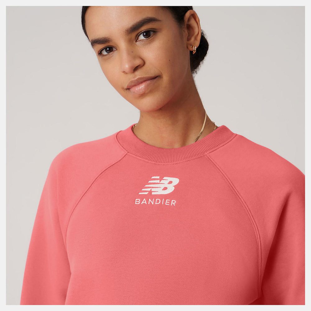 Bandier Fleece Crew | New Balance Clothing Watermelon - Women