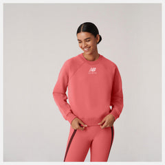 Bandier Fleece Crew | New Balance Clothing Watermelon - Women