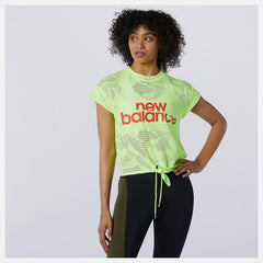 Achiever Collide Open Mesh Tee | New Balance Clothing Bleached Lime Glo - Women
