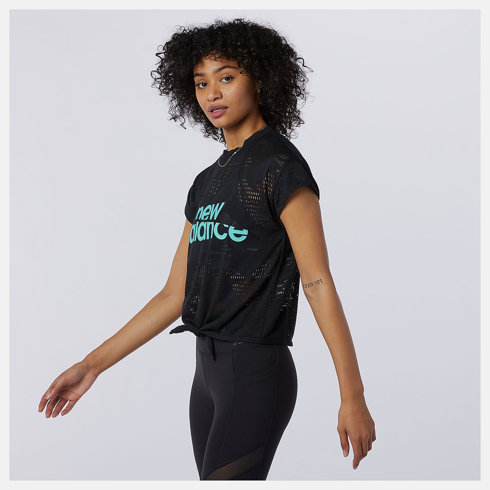 Achiever Collide Open Mesh Tee | New Balance Clothing Black - Women
