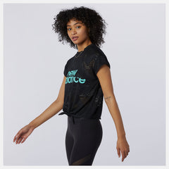 Achiever Collide Open Mesh Tee | New Balance Clothing Black - Women