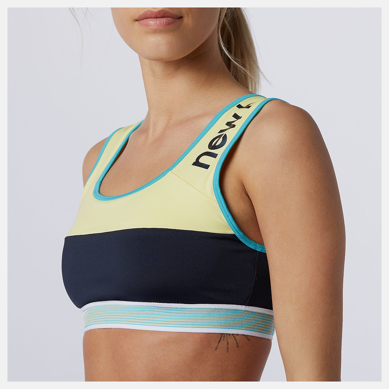 Achiever Remix Crop Top | New Balance Clothing Lemon - Women