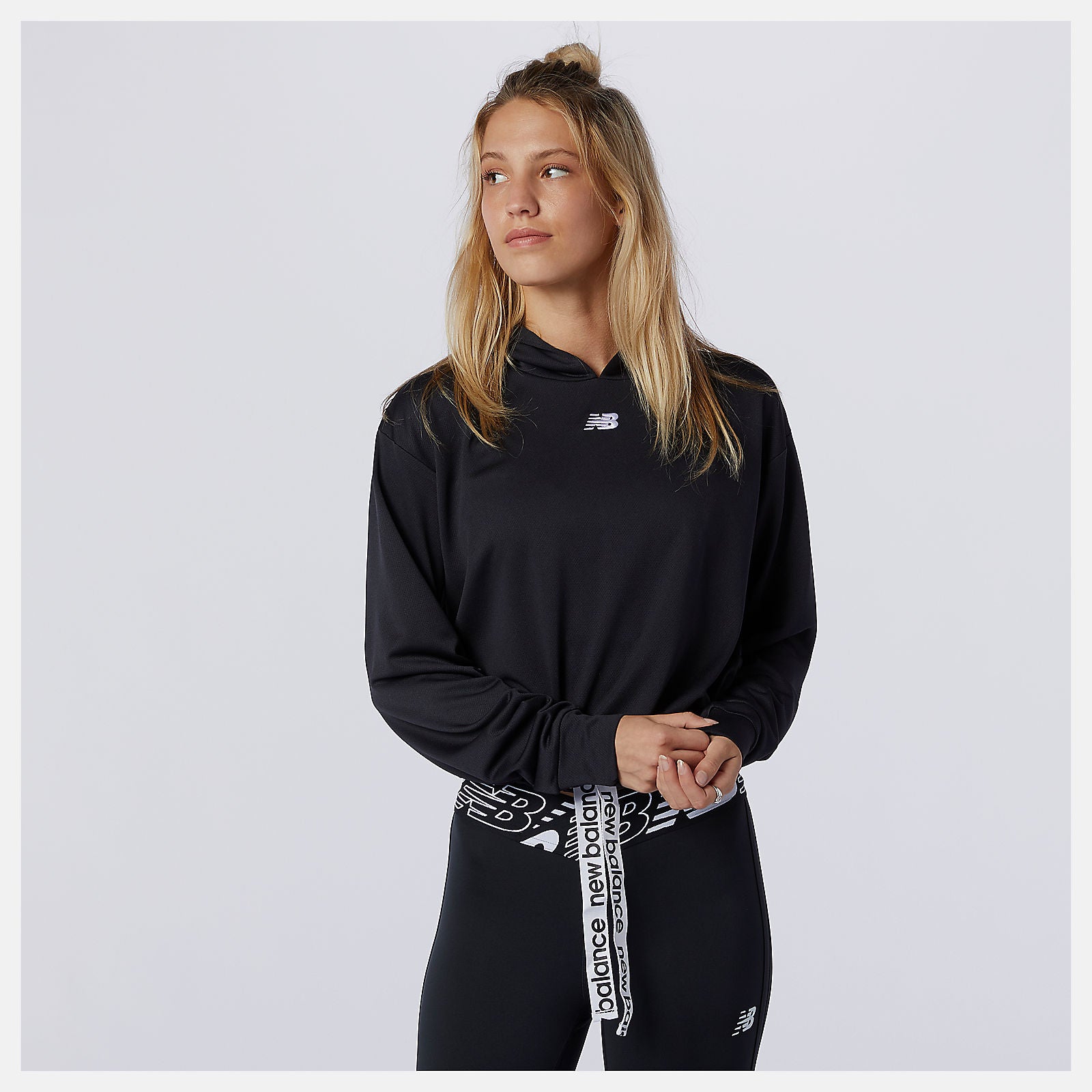 Relentless Cinched Hem Hoodie | New Balance Clothing Black - Women