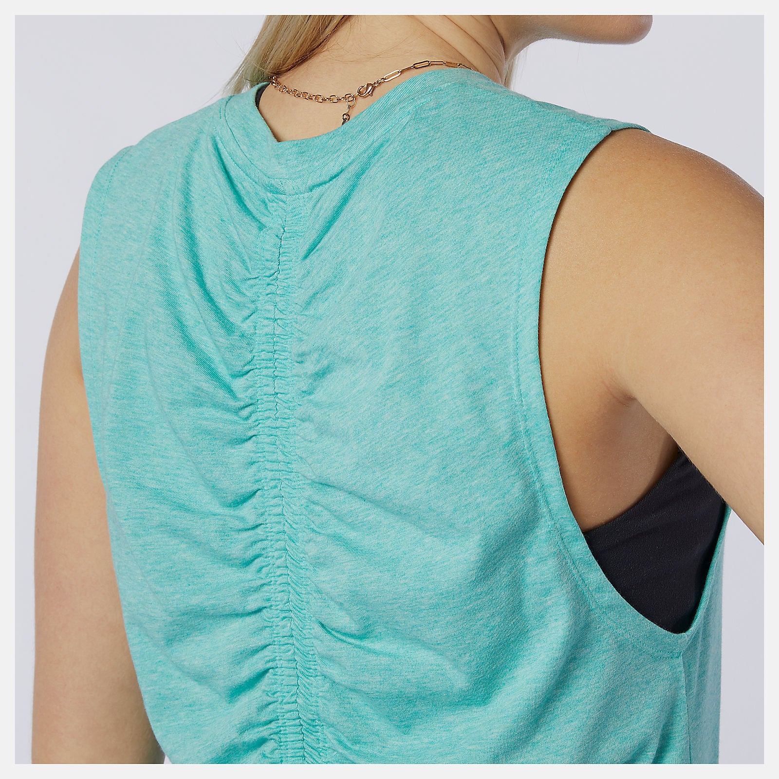 Relentless Cinched Back Graphic Tank | New Balance Clothing Summer Jade - Women