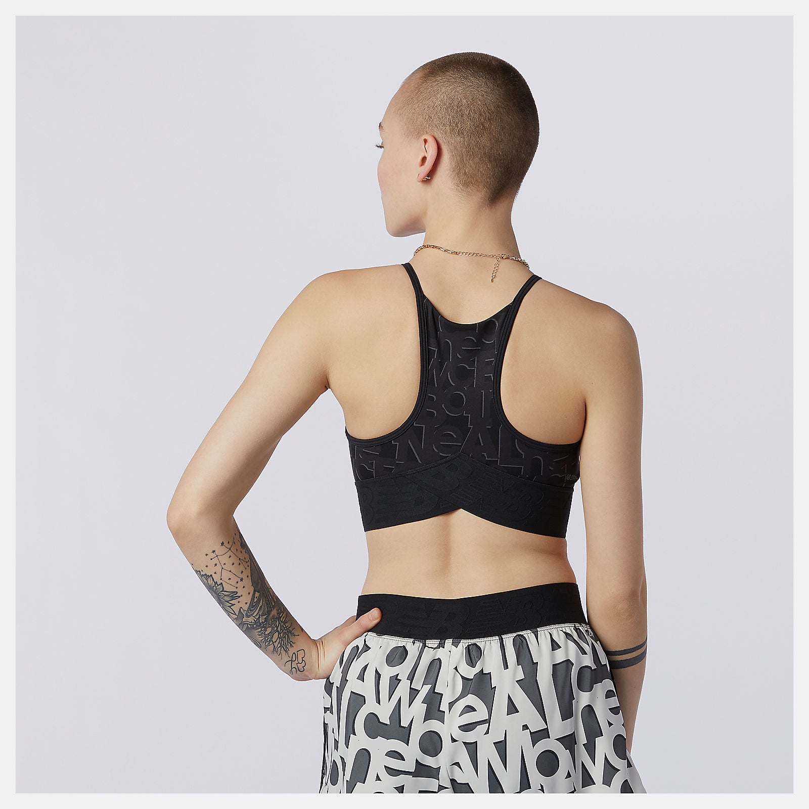 Relentless Printed Crop Top | New Balance Clothing White - Women
