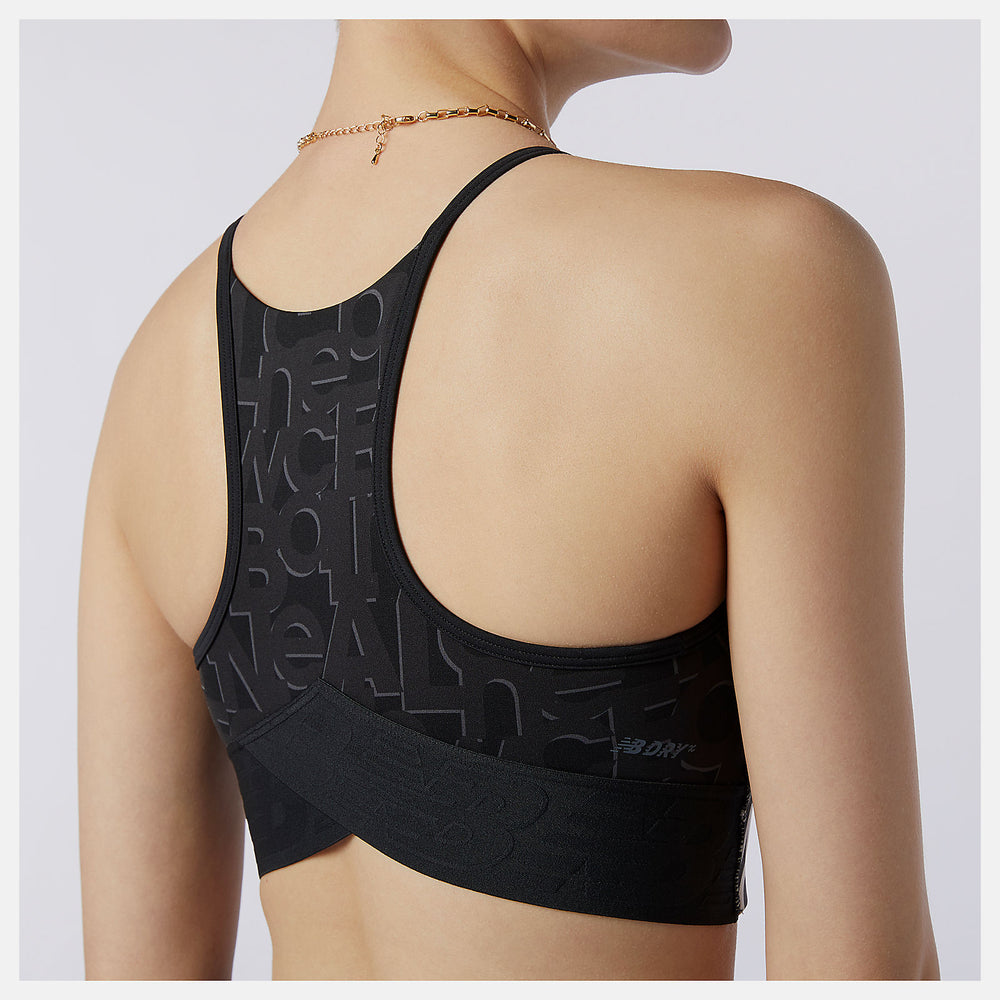 Relentless Printed Crop Top | New Balance Clothing White - Women