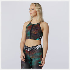 Relentless Printed Crop Top | New Balance Clothing Black Print - Women
