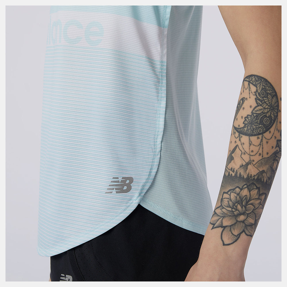Printed Accelerate Tank | New Balance Clothing Pale Blue - Women