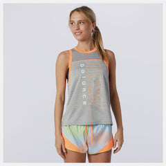 Printed Fast Flight Tank | New Balance Clothing Athletic Grey Heather - Women
