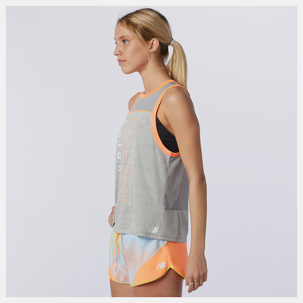 Printed Fast Flight Tank | New Balance Clothing Athletic Grey Heather - Women