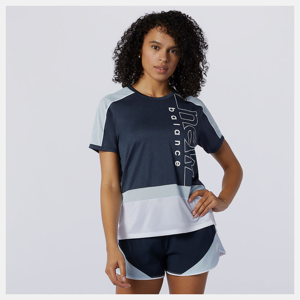 Printed Fast Flight Short Sleeve Top | New Balance Clothing Eclipse - Women