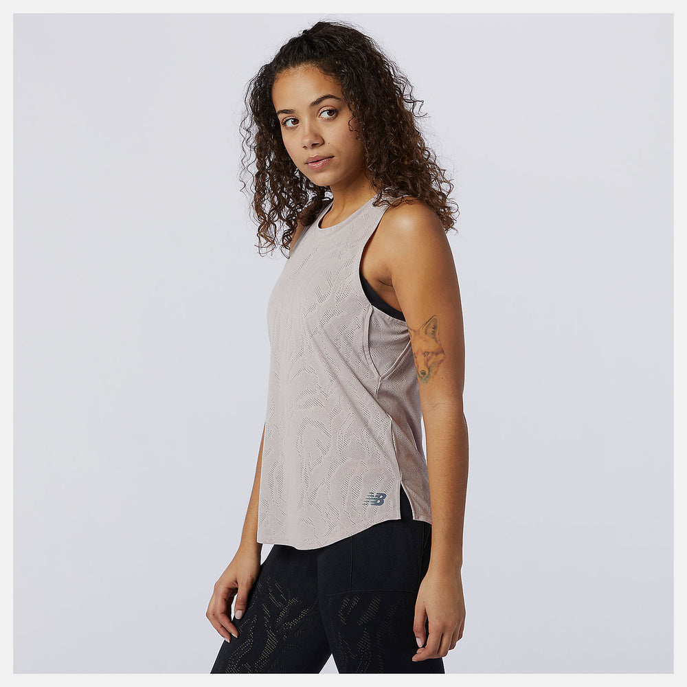 Q Speed Fuel Jacquard Tank | New Balance Clothing Logwood - Women