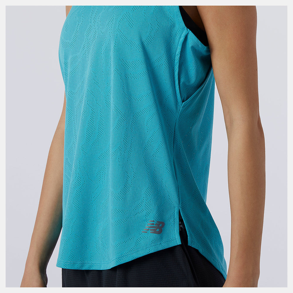 Q Speed Fuel Jacquard Tank | New Balance Clothing Virtual Sky - Women