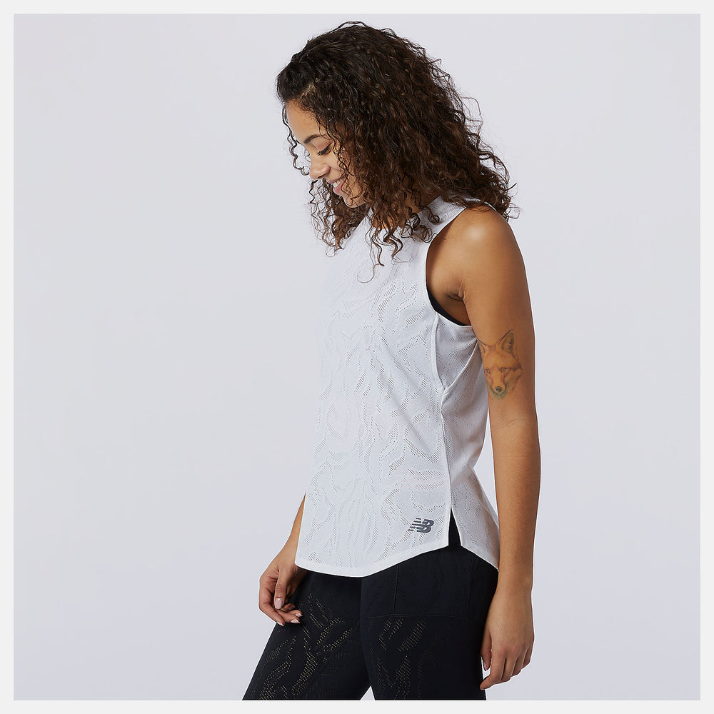 Q Speed Fuel Jacquard Tank | New Balance Clothing White - Women