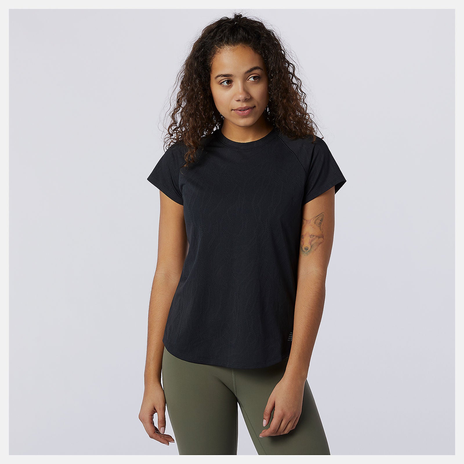 Q Speed Fuel Jacquard Short Sleeve | New Balance Clothing Black - Women
