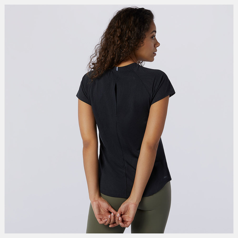 Q Speed Fuel Jacquard Short Sleeve | New Balance Clothing Black - Women