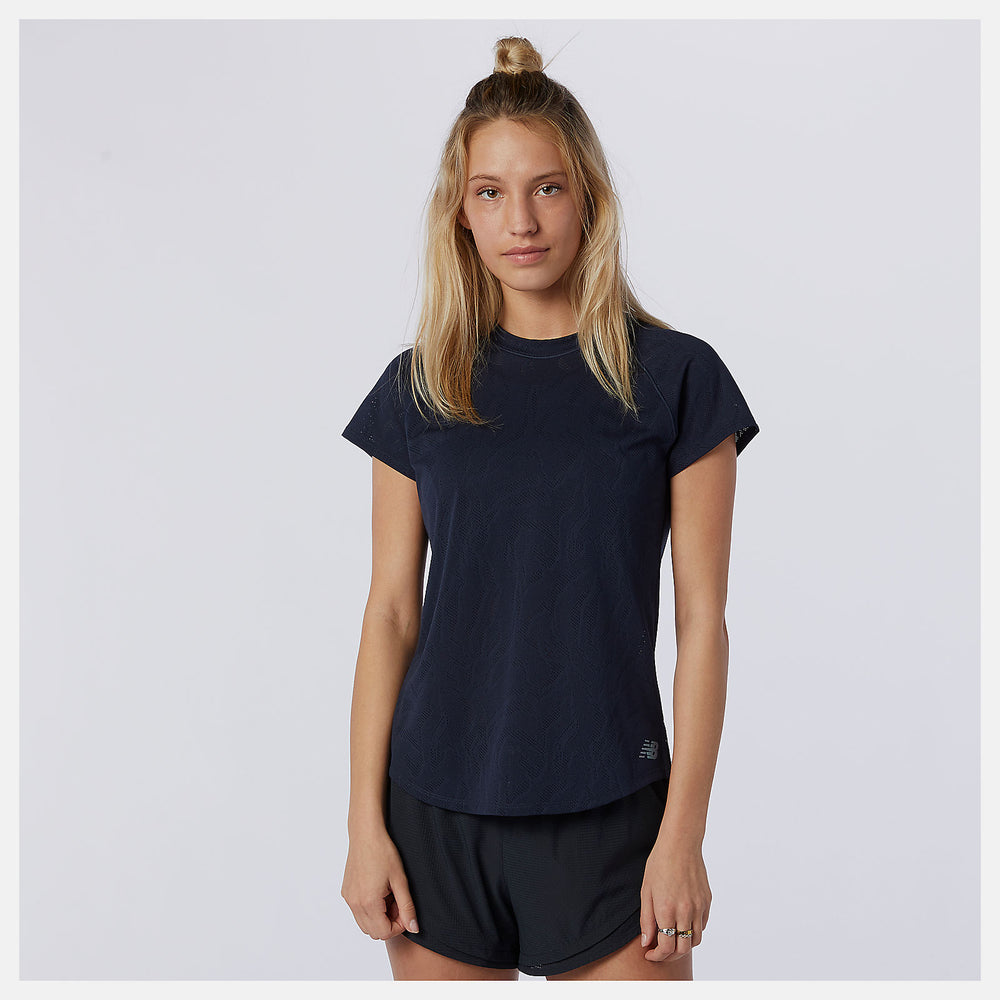 Q Speed Fuel Jacquard Short Sleeve | New Balance Clothing Eclipse - Women