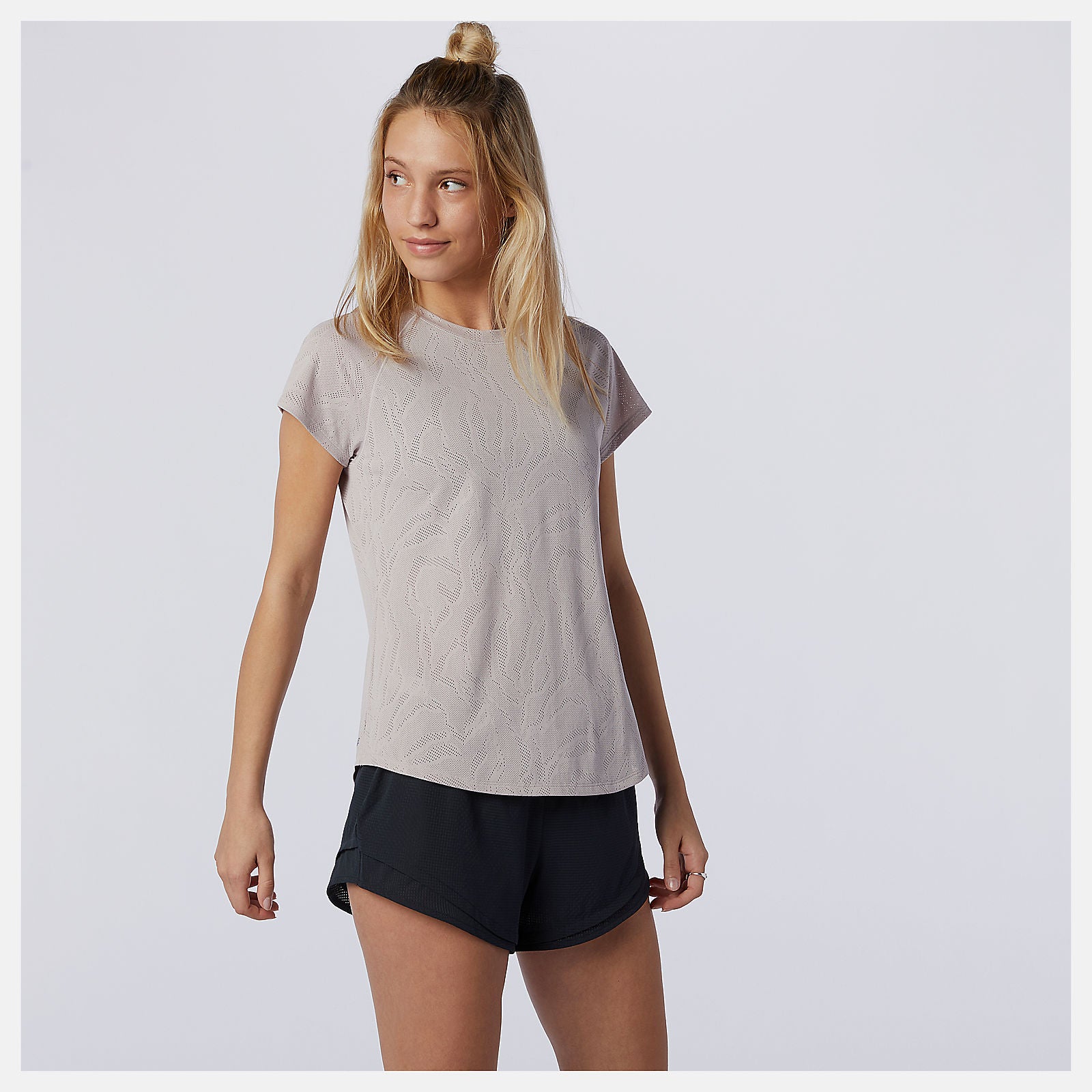 Q Speed Fuel Jacquard Short Sleeve | New Balance Clothing Logwood - Women