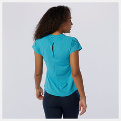 Q Speed Fuel Jacquard Short Sleeve | New Balance Clothing Virtual Sky - Women