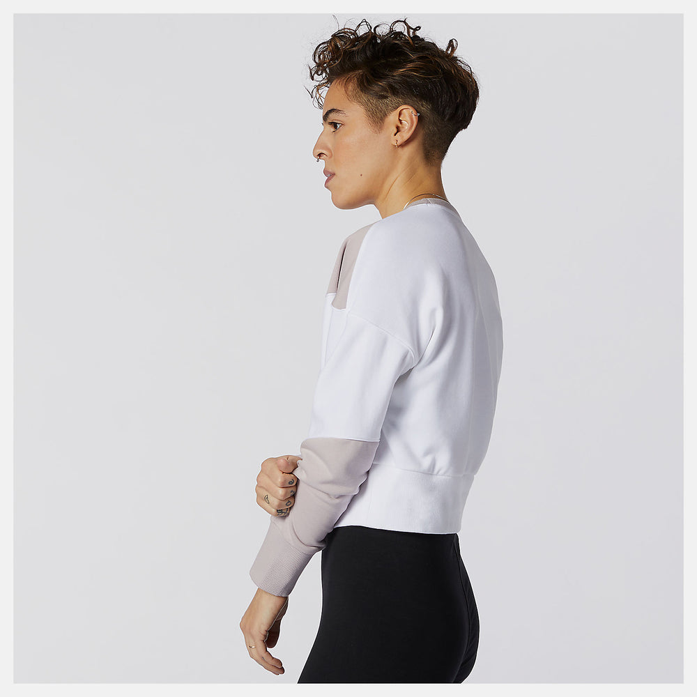 NB Athletics Crew Fleece | New Balance Clothing White Multi - Women