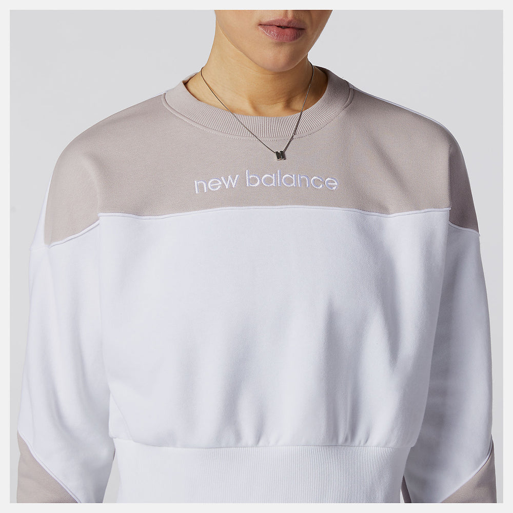 NB Athletics Crew Fleece | New Balance Clothing White Multi - Women