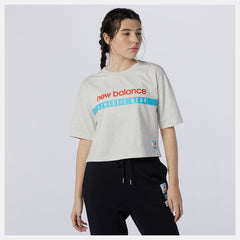 NB Essentials Field Day Boxy Tee | New Balance Clothing Sea Salt Heather - Women