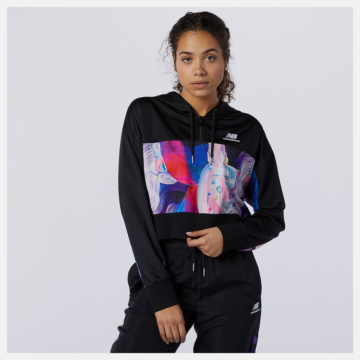NB Athletics Erin Loree Half-zip Hoodie | New Balance Clothing Black/Magnet - Women