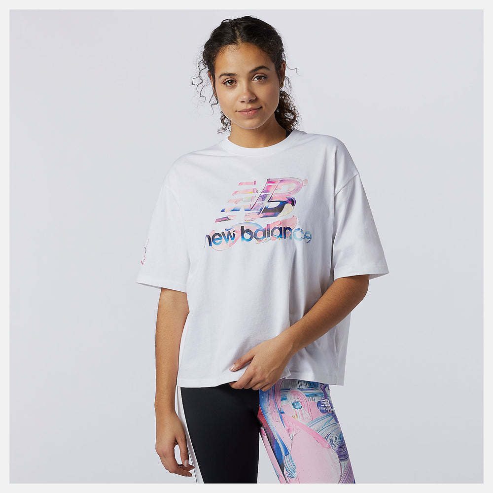 NB Athletics Erin Loree Graphic Tee | New Balance Clothing White - Women