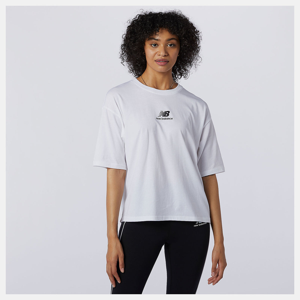 NB Athletics Collide Short Sleeve Tee | New Balance Clothing White - Women