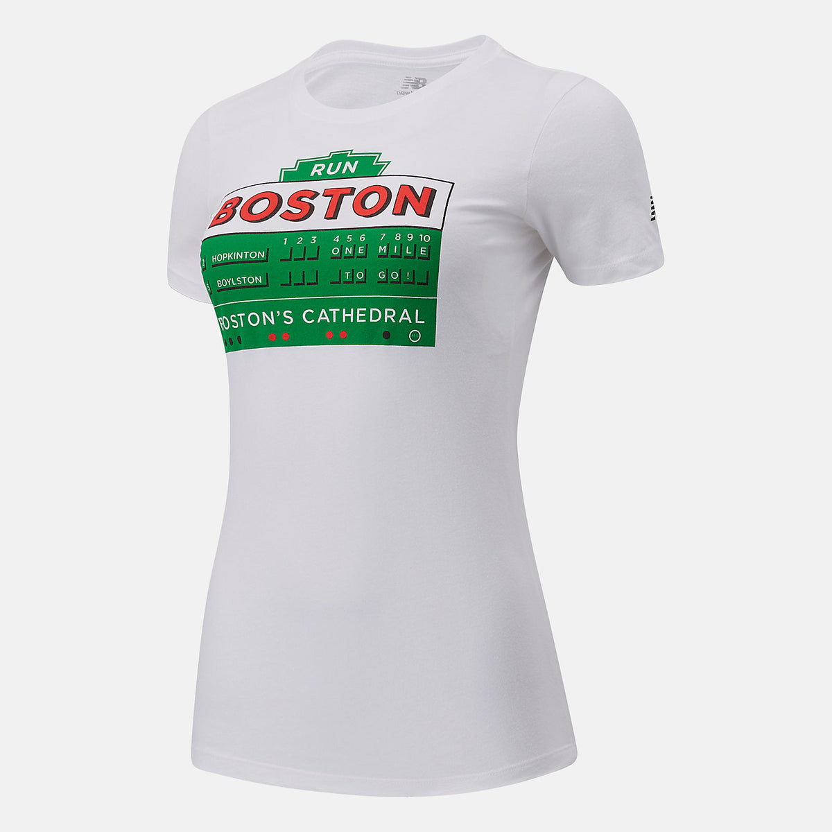 Boston One Mile To Go Graphic Tee | New Balance Clothing White - Women