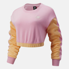 NB Athletics Baroque Crop Crew | New Balance Clothing Pink Lemonade - Women