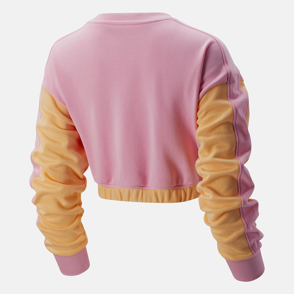 NB Athletics Baroque Crop Crew | New Balance Clothing Pink Lemonade - Women