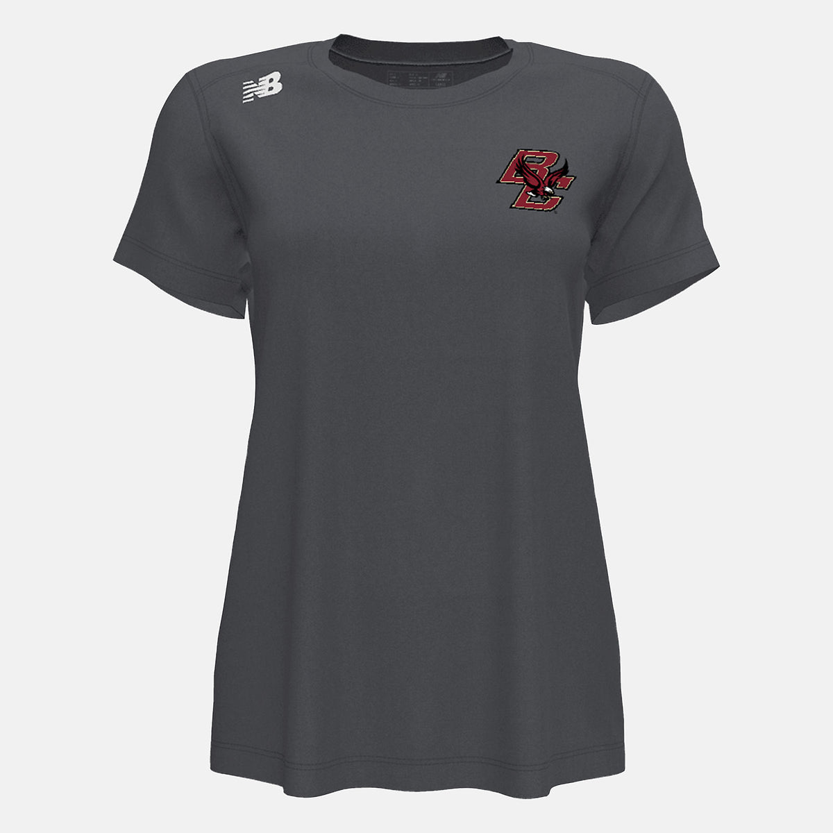 NB Short Sleeve Tech Tee(Boston College) | New Balance Clothing Dark Heather - Women