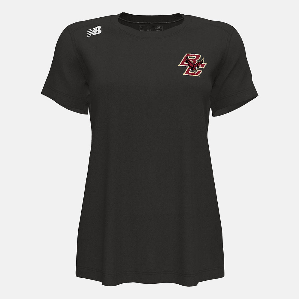 NB Short Sleeve Tech Tee(Boston College) | New Balance Clothing Team Black - Women