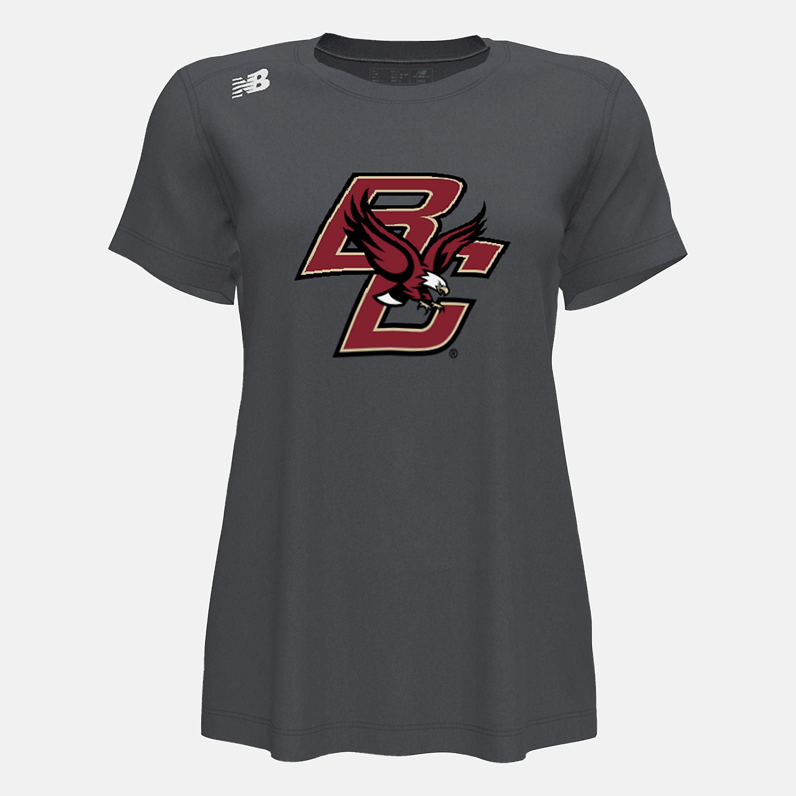 NB Short Sleeve Tech Tee(Boston College) | New Balance Clothing Dark Heather - Women