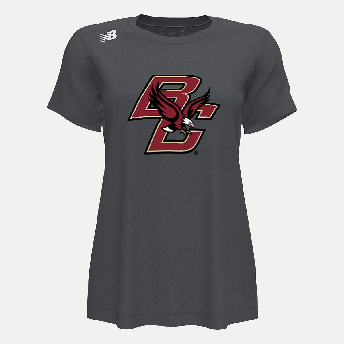 NB Short Sleeve Tech Tee(Boston College) | New Balance Clothing Dark Heather - Women