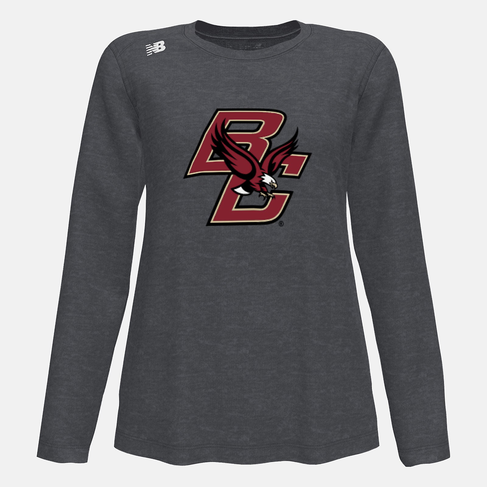 NB Long Sleeve Tech Tee(Boston College) | New Balance Clothing Dark Heather - Women