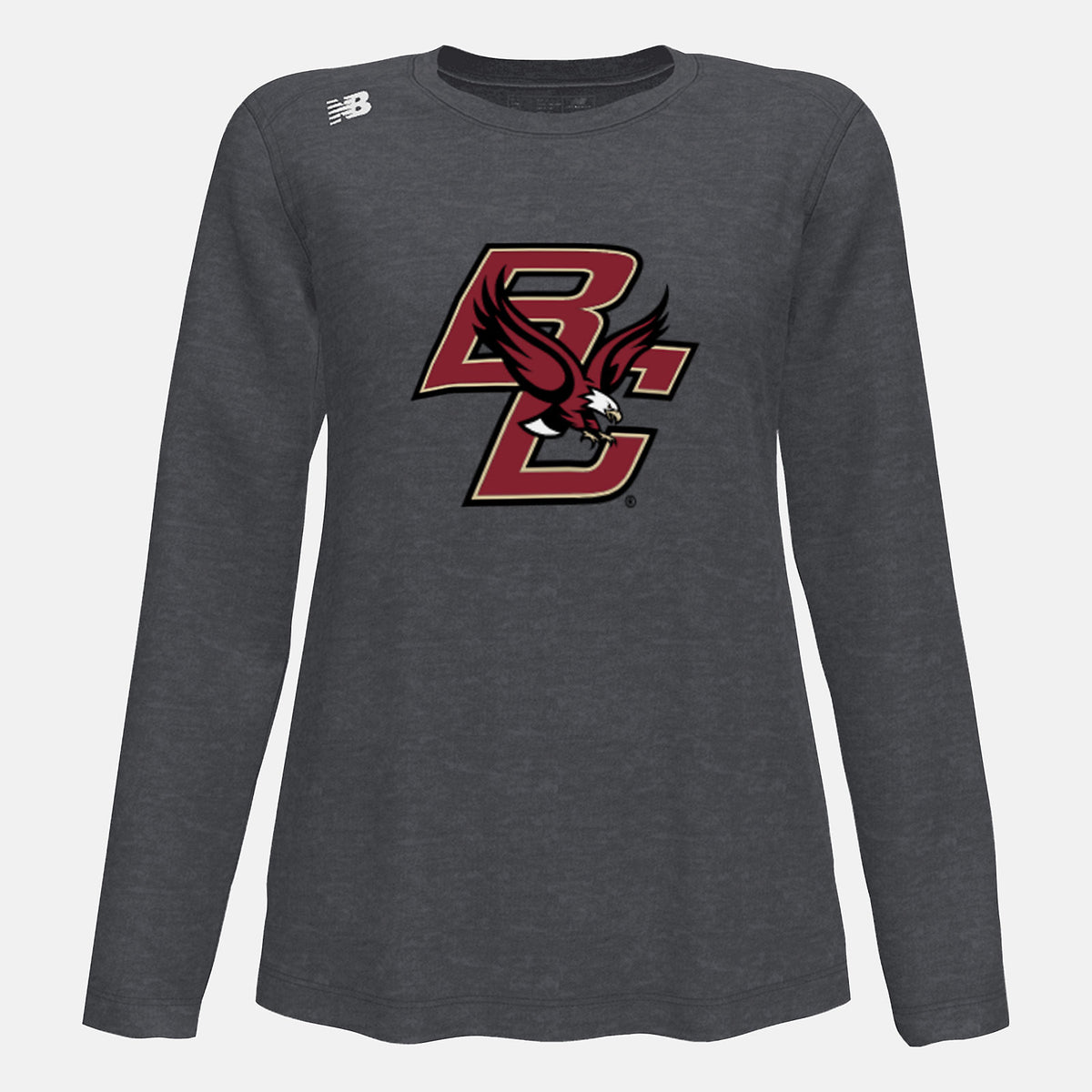 NB Long Sleeve Tech Tee(Boston College) | New Balance Clothing Dark Heather - Women