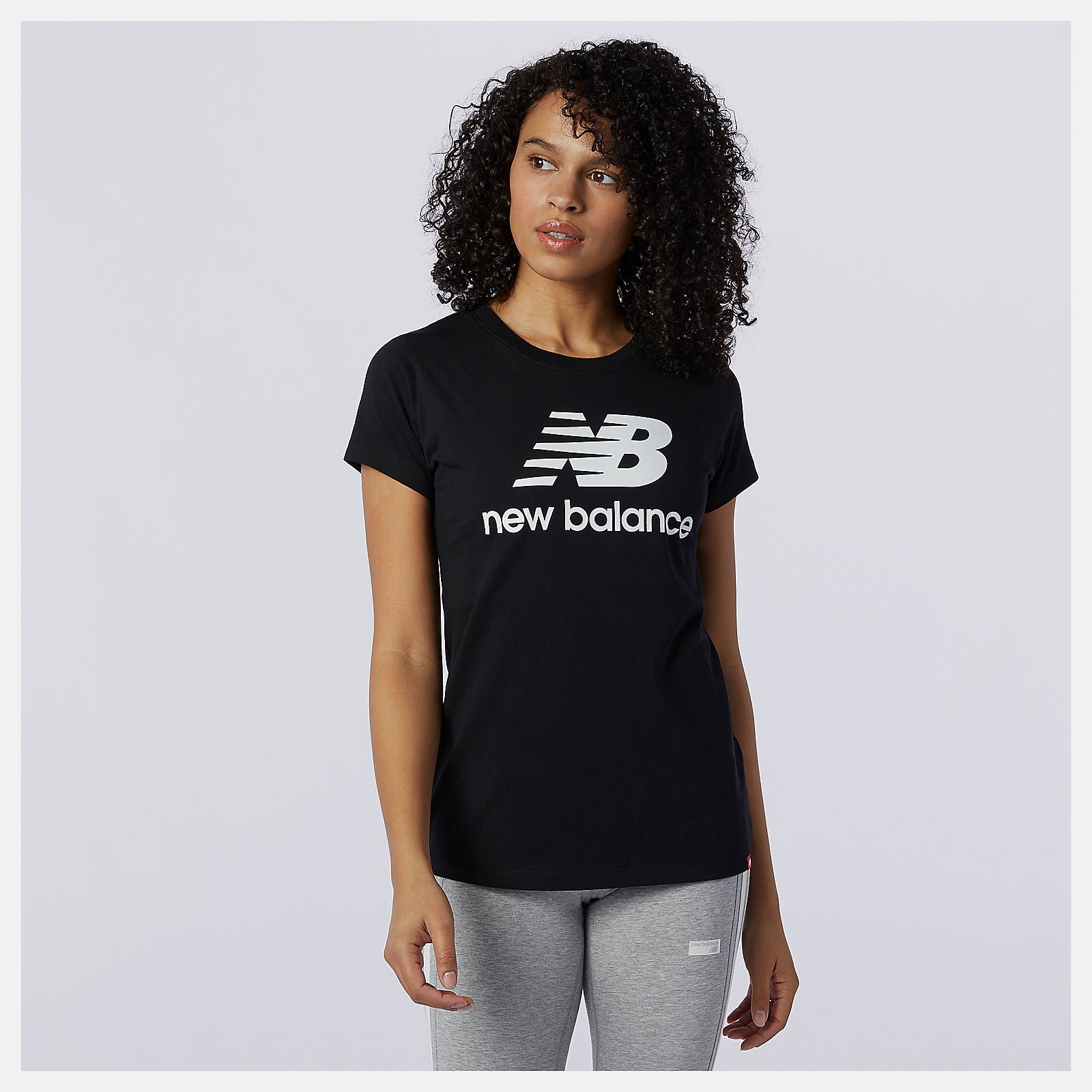 Essentials Stacked Logo Tee | New Balance Clothing Black - Women