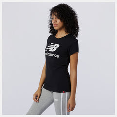Essentials Stacked Logo Tee | New Balance Clothing Black - Women