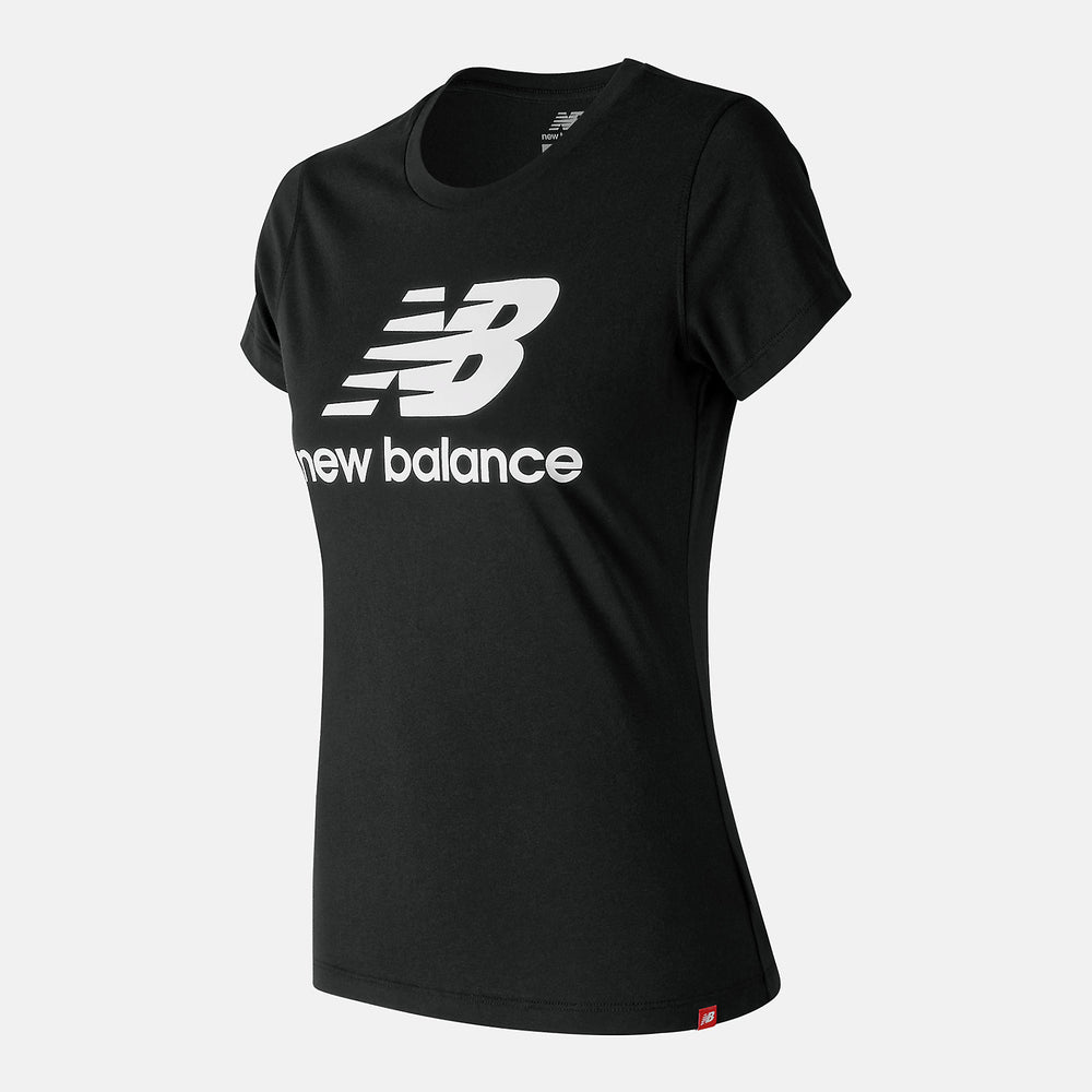 Essentials Stacked Logo Tee | New Balance Clothing Black - Women