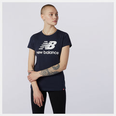 Essentials Stacked Logo Tee | New Balance Clothing Eclipse - Women