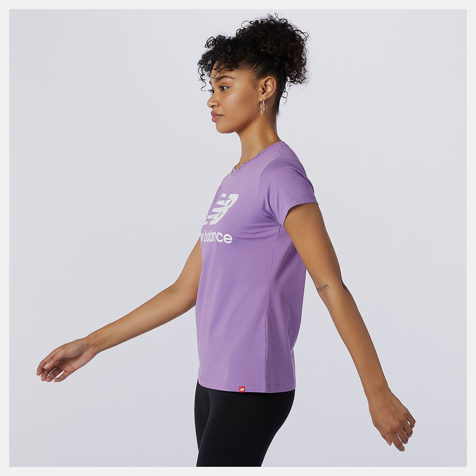 Essentials Stacked Logo Tee | New Balance Clothing Heliotrope - Women