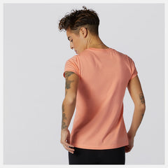 Essentials Stacked Logo Tee | New Balance Clothing Paradise Pink - Women