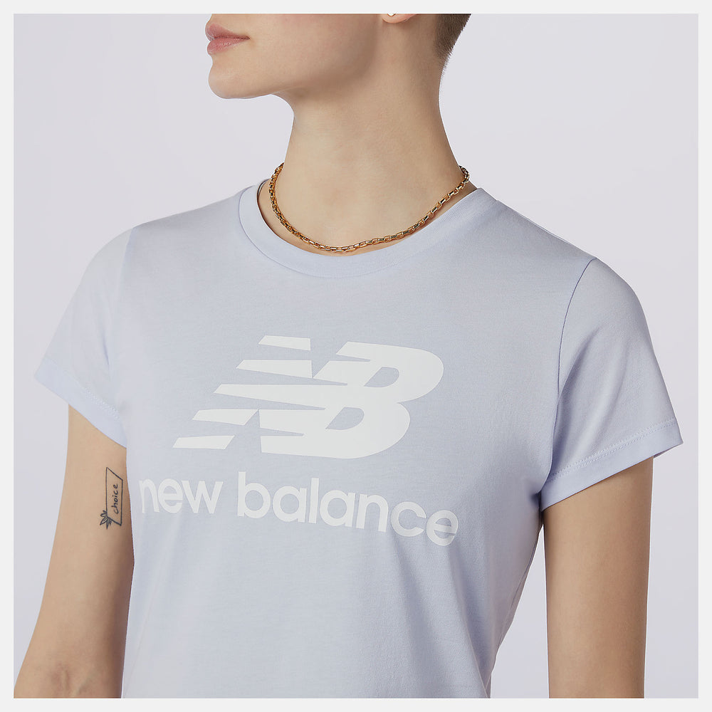Essentials Stacked Logo Tee | New Balance Clothing Grey - Women