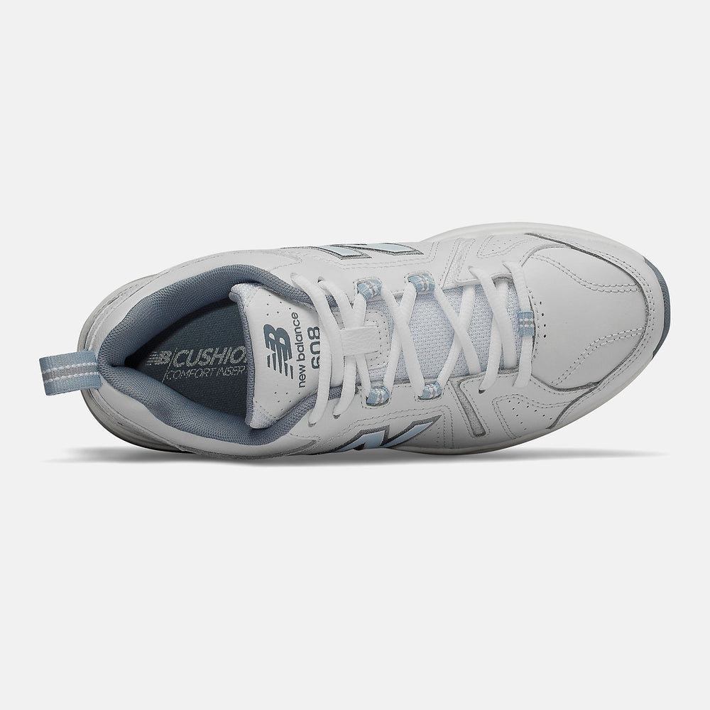 608v5 | New Balance Shoes White/Light Blue - Women